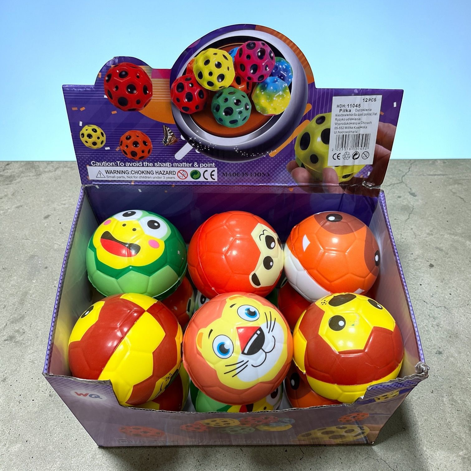 PIŁKA GUMOWA BOUNCY BALL 9CM DLA DZIECI.