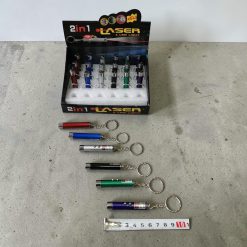 LATARKA BRELOK LED & LASER 2W1.