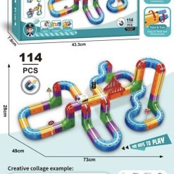 TOR ELEKTRYCZNY KOLEJKA KLOCKI MAGNETYCZNE POCIĄG ANTYGRAWITACYJNY 114 EL.