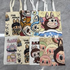 TORBA LABUBU BAWEŁNIANA NA ZAKUPY 35X40CM.