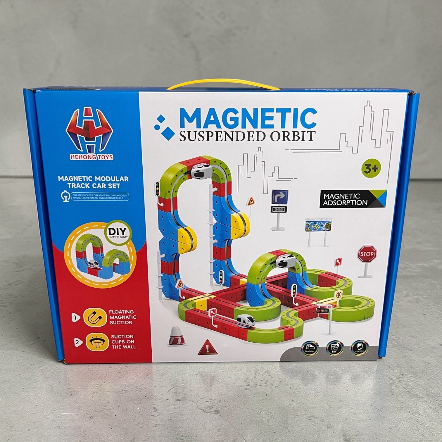 TOR ELEKTRYCZNY KOLEJKA KLOCKI MAGNETYCZNE POCIĄG ANTYGRAWITACYJNY 149 EL.