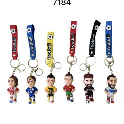 BRELOK FIGURKI GUMOWE PIŁKARSKIEJ DO KLUCZY.