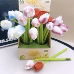 DŁUGOPISY KWIATY TULIPAN SILIKONOWE.
