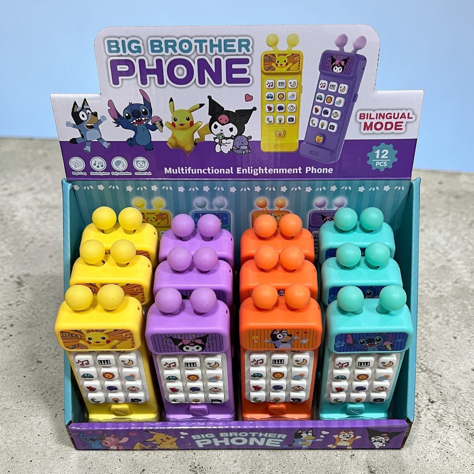 TELEFON BLUEY-STITCH-PIKACHU CUTE DLA DZIECI.