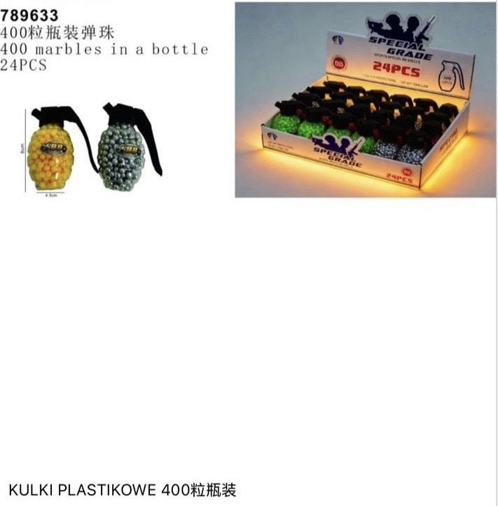 KULKI PLASTIKOWE DO PISTOLETU 400PCS.