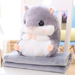 MASKOTKA CHOMIK 40CM Z KOCYKIEM 3W1.