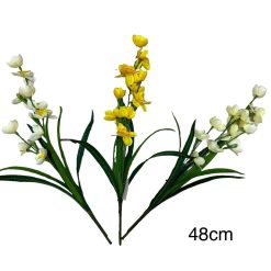 SZTUCZNE KWIATY SILIKONOWE BUKIET JAK ŻYWE GUMOWE 48CM.