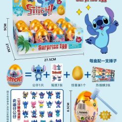 BRELOK FIGURKI STITCH W JAJKU 8CM DLA DZIECI.