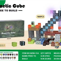 KLOCKI MAGNETYCZNE MINECRAFT 166PCS.
