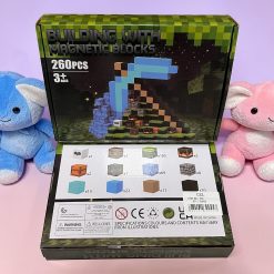 KLOCKI MAGNETYCZNE MINECRAFT 260 ELEMENTÓW.
