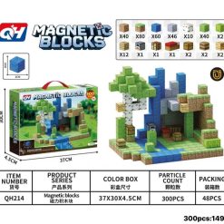 KLOCKI MAGNETYCZNE MINECRAFT 300 ELEMENTÓW.