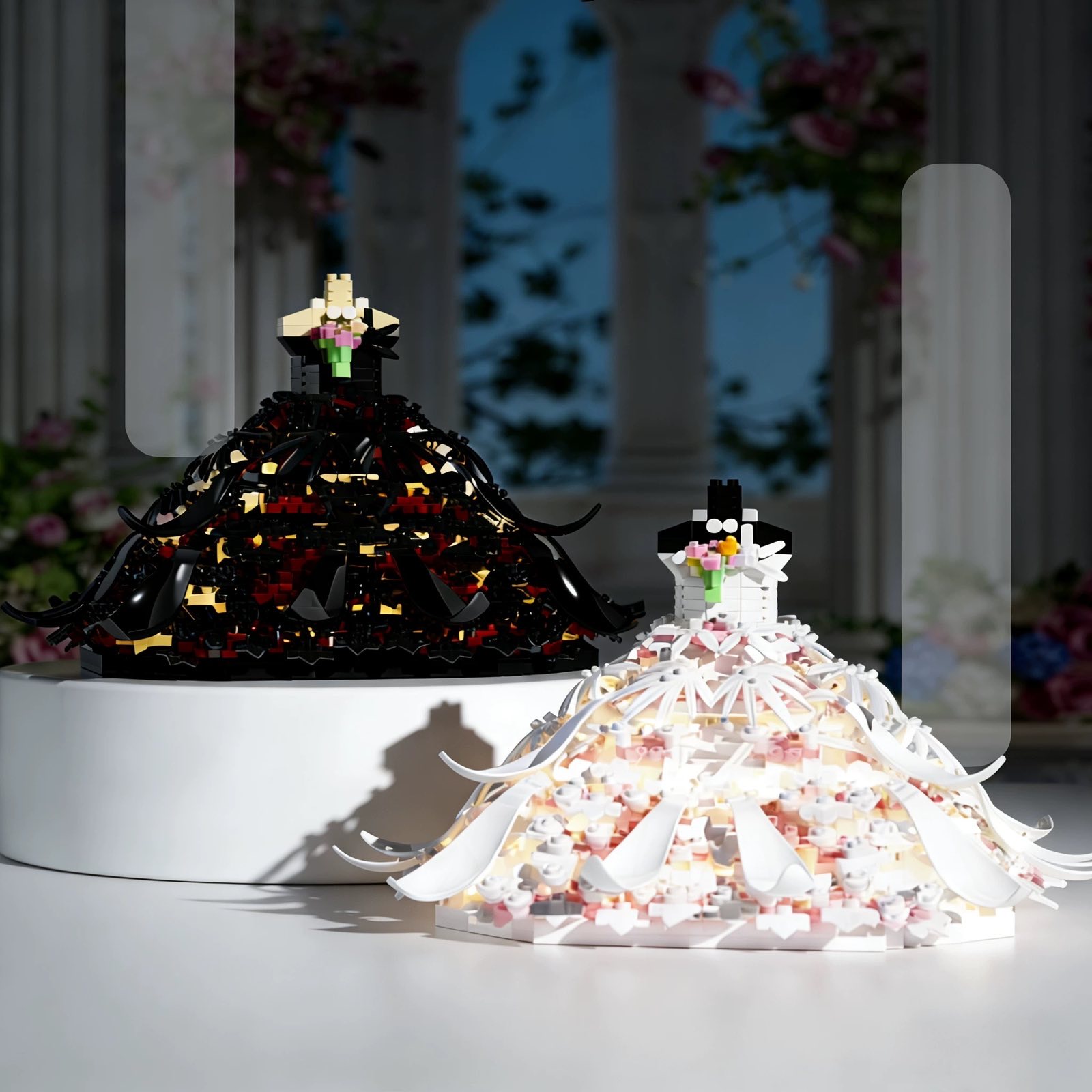 KLOCKI KONSTRUKCYJNE SUKIENKA ŚLUBNIA 3D WEDDING 418 EL. - obrazek 3