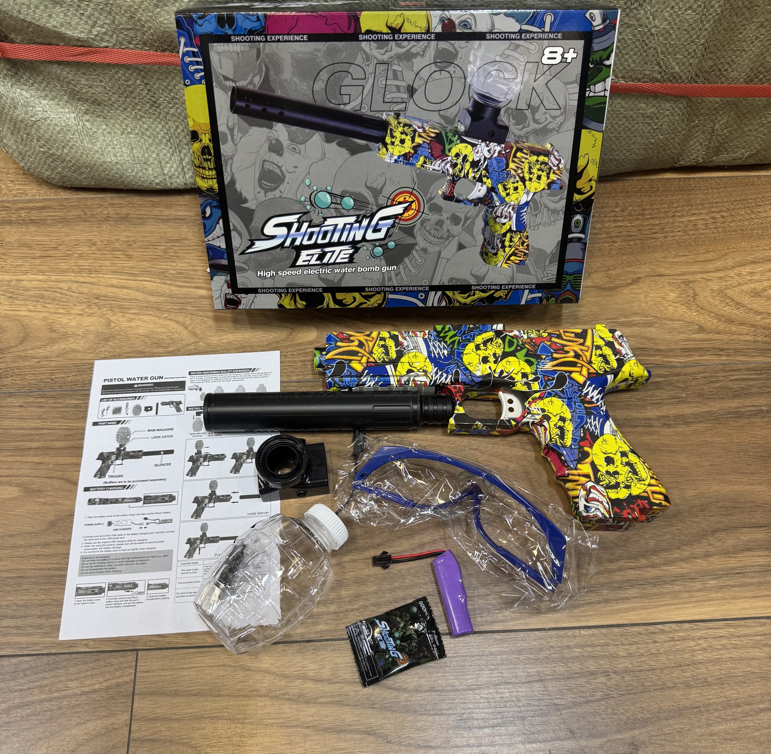 PISTOLET AUTOMATYCZNY NA KULKI ŻELOWE WODNE. - obrazek 2