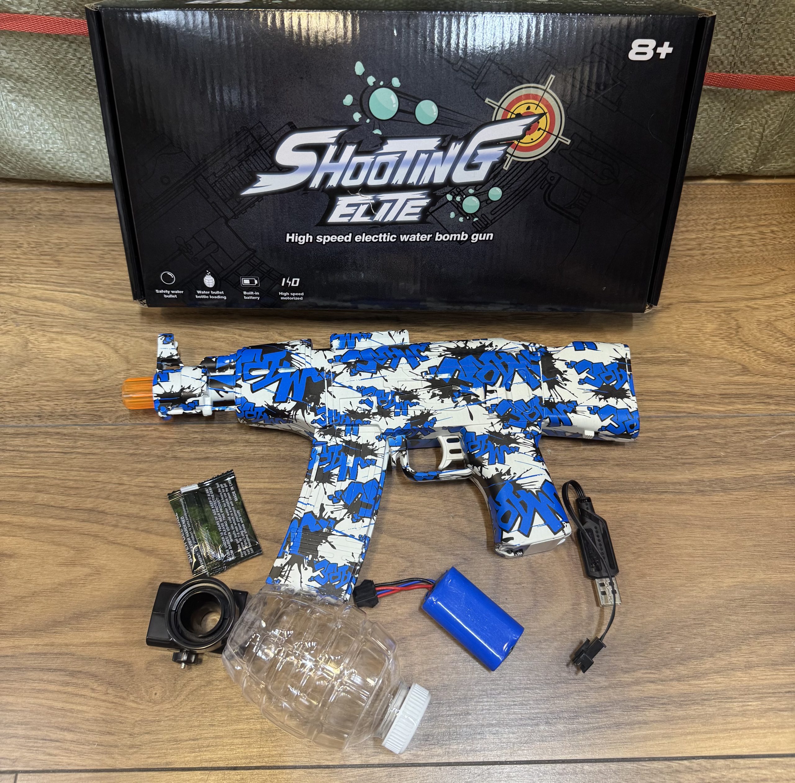 PISTOLET AUTOMATYCZNY NA KULKI ŻELOWE WODNE. - obrazek 2