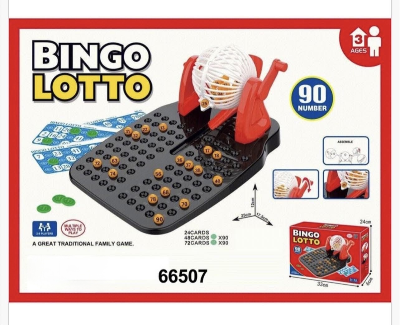 GRA PLANSZOWA BINGO LOTTO DLA DZIECI.