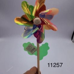 WIATRAK KOLOROWY DREWNIANY OGRODOWY DLA DZIECI.