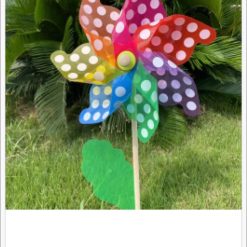 WIATRAK KOLOROWY OGRODOWY DLA DZIECI 32CM.