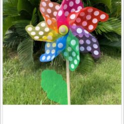 WIATRAK KOLOROWY OGRODOWY DLA DZIECI 24CM.