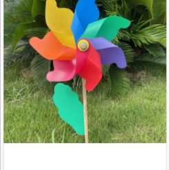 WIATRAK KOLOROWY OGRODOWY DLA DZIECI 24CM.