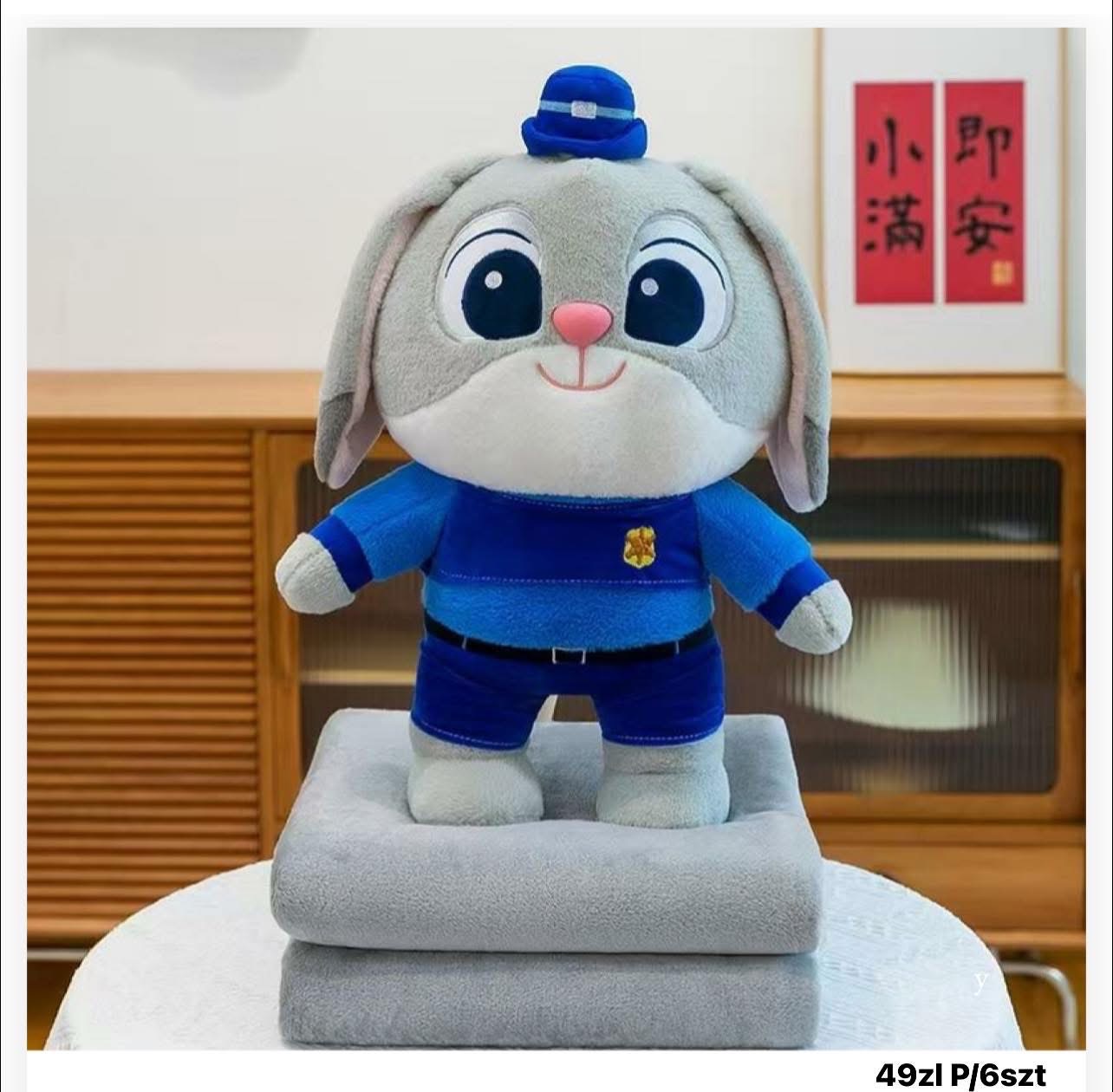 MASKOTKA PODUSZKA ZOOTOPIA Z KOCEM 3W1 50CM.