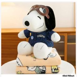 MASKOTKA PODUSZKA SNOOPY Z KOCEM 3W1 50CM.