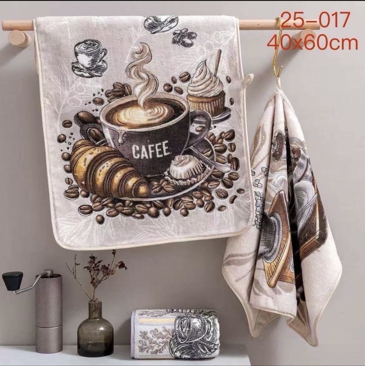 ŚCIERKI Z MIKROFIBRA ''COFFEE'' MIX WŻORU 40/60CM.