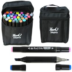 MARKERY DWUSTRONNE ALKOHOLOWE W ETUI ZESTAW 36PCS.