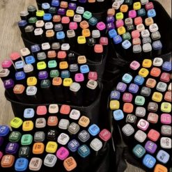 MARKERY DWUSTRONNE ALKOHOLOWE W ETUI ZESTAW 60PCS.