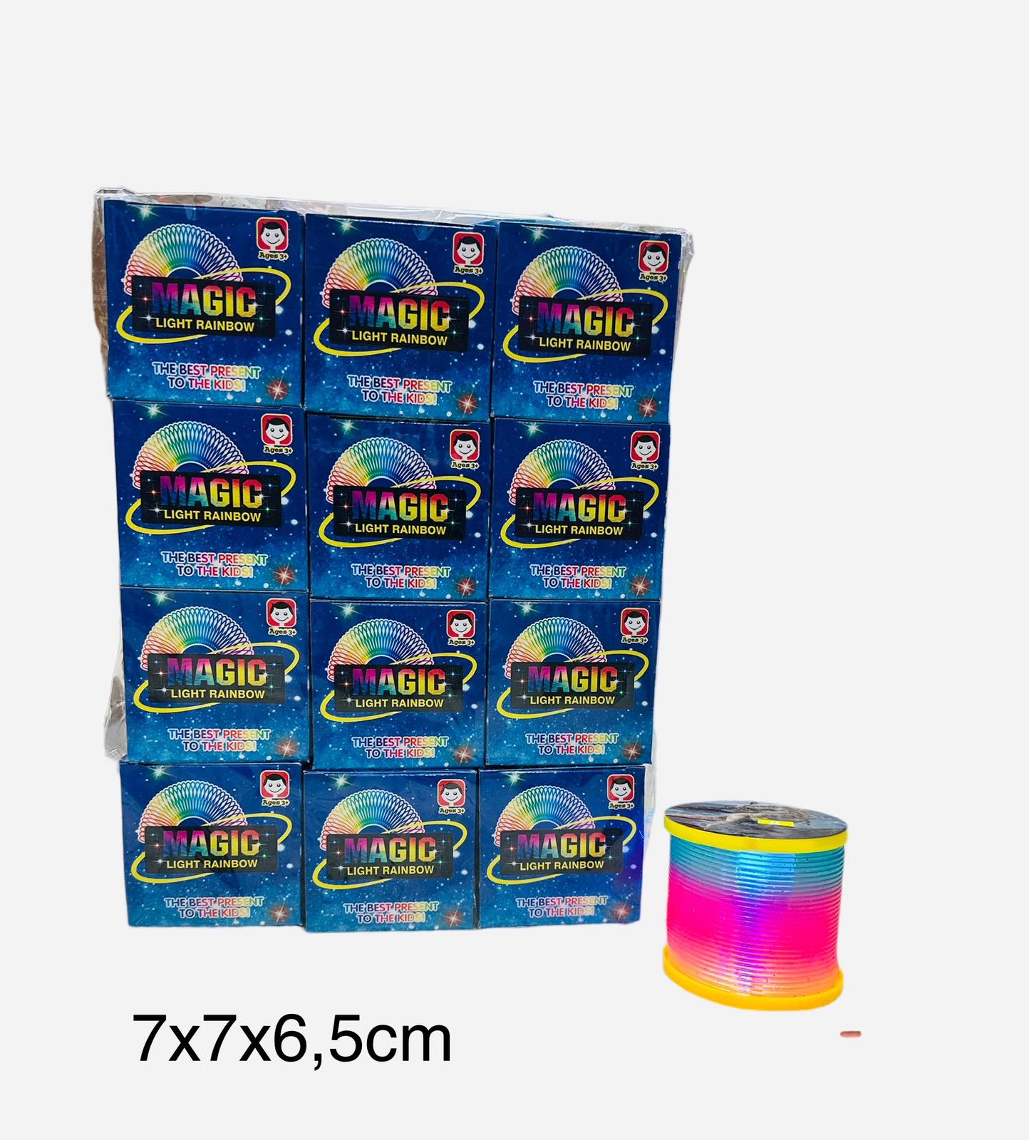 SPRĘŻYNKA KOLOROWA MAGICZNA GRA DLA DZIECI 7x6.5CM.