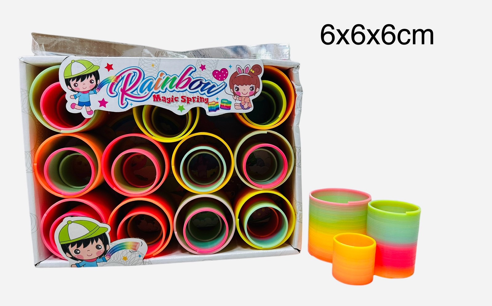 SPRĘŻYNKA KOLOROWA MAGICZNA GRA DLA DZIECI 6x6CM.
