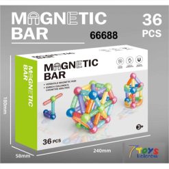 KLOCKI MAGNETYCZNE BAR KONSTRUKCYJNE 36 7ELEMENTÓW.