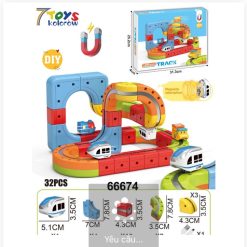TOR ELEKTRYCZNY KOLEJKA KLOCKI MAGNETYCZNE POCIĄG ANTYGRAWITACYJNY 32 EL.