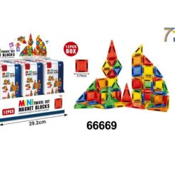 KLOCKI MINI MAGNETYCZNE EDUKACYJNE 65 ELEMENTÓW.