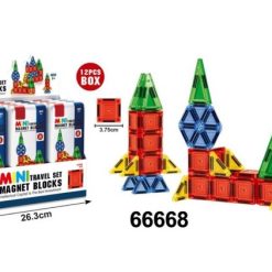 KLOCKI MINI MAGNETYCZNE EDUKACYJNE 26 ELEMENTÓW.