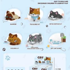 ZESTAW KLOCKI KOTEK ZWIERZĘTA DLA DZIECI.