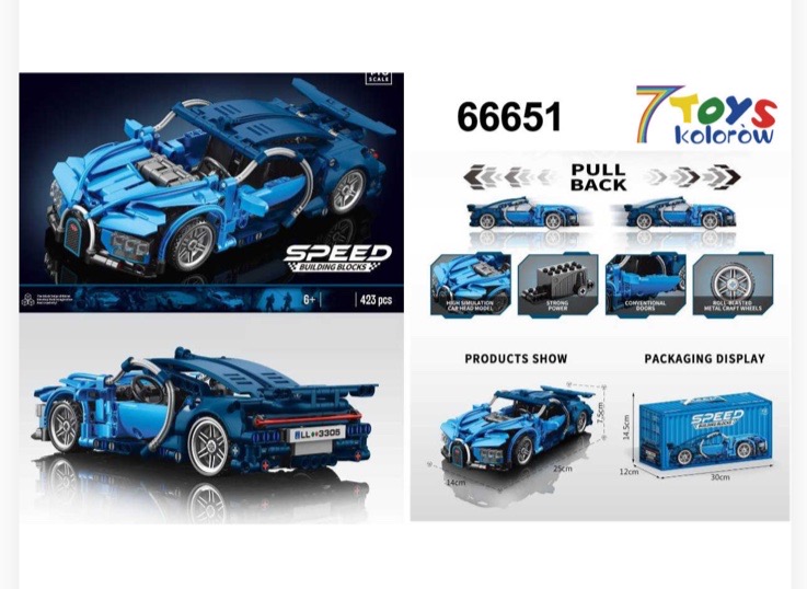 KLOCKI KONSTRUKCYJNE SAMOCHÓD SPEED 423PCS.