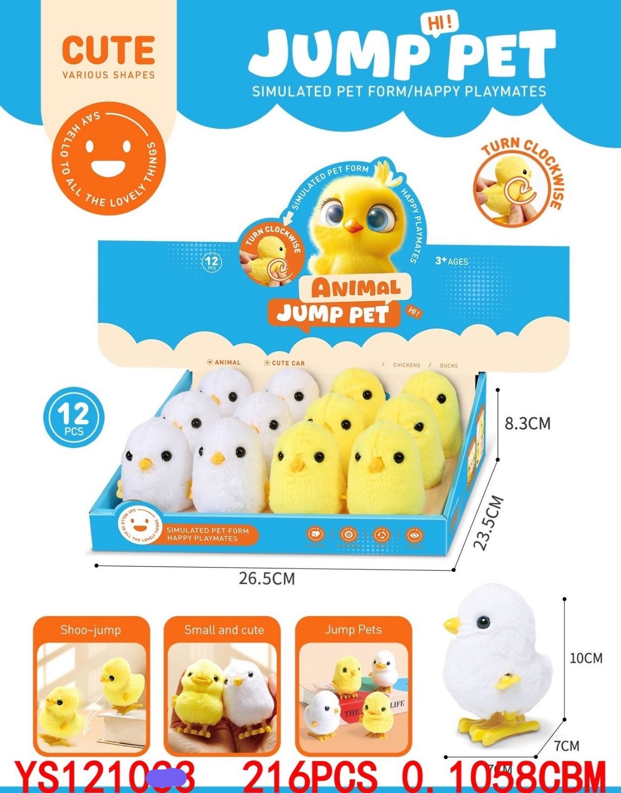 KURCZAK NAKRĘCANY KURCZACZEK SKACZĄCY DLA DZIECKA.