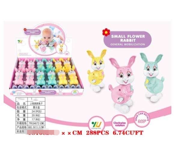 KRÓLIK ZAJAC NAKRĘCANY KRÓLIK SKACZĄCY DLA DZIECKA.