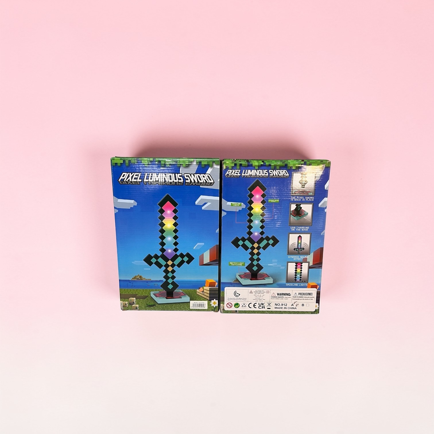 LAMPKA NOCNA MIECZ MINECRAFT LED DLA DZIECI.