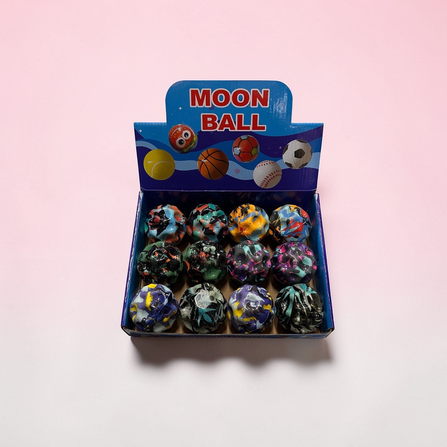 PIŁKA GUMOWA MOON BALL 5CM DLA DZIECI.