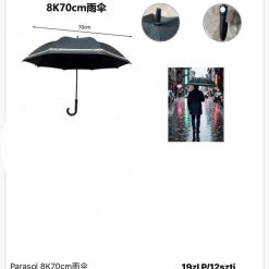 PARASOLKI DŁUGIE BEZ POKROWCA 70CM.