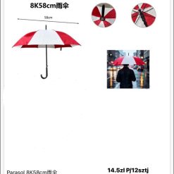 PARASOLKI DŁUGIE BEZ POKROWCA 58CM.