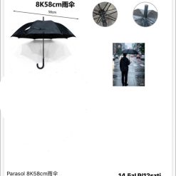 PARASOLKI DŁUGIE BEZ POKROWCA 58CM.