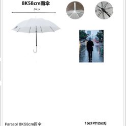 PARASOLKI DAMSKIE DŁUGIE BEZ POKROWCA 58CM.