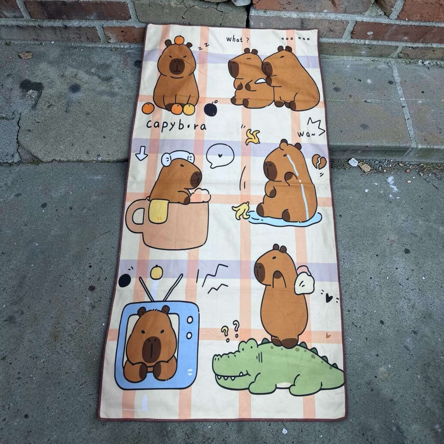 RĘCZNIK KĄPIELOWY KAPIBARA DLA DZIECI 70 x 140 CM.