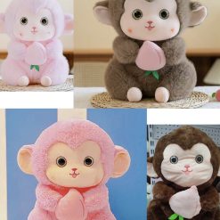 MASKOTKA PODUSZKA MAŁPA Z KOCEM 3W1 50CM.