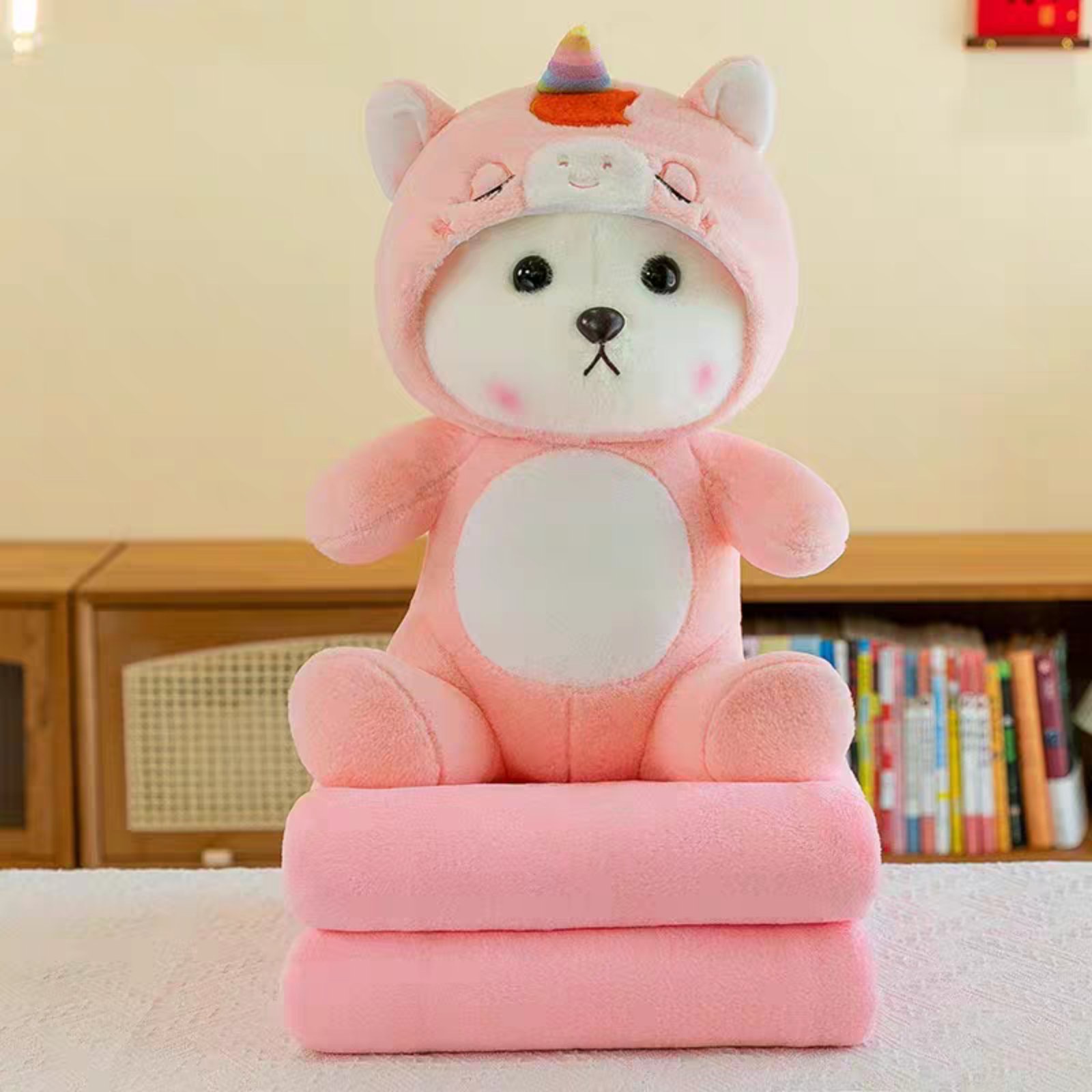 MASKOTKA PODUSZKA Z KOCEM 3W1 50CM.