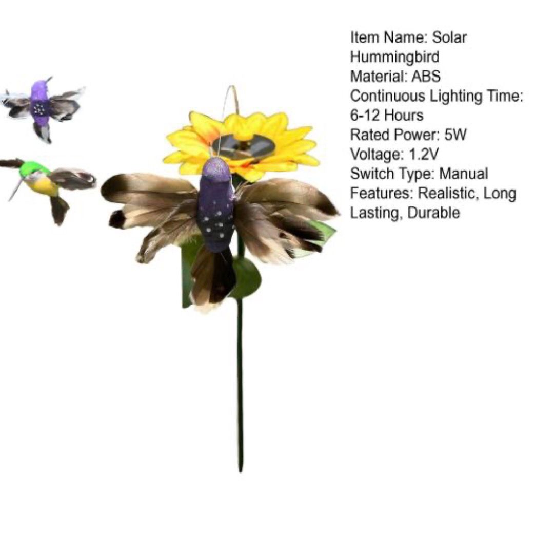 KOLIBER LATAJĄCE Z SŁONECZNIK SOLARNY i BATERIA. - obrazek 2