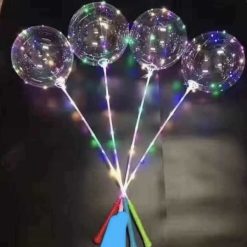 BALON LED ŚWIECĄCE KOLOROWY NA PATYKU KIJU.