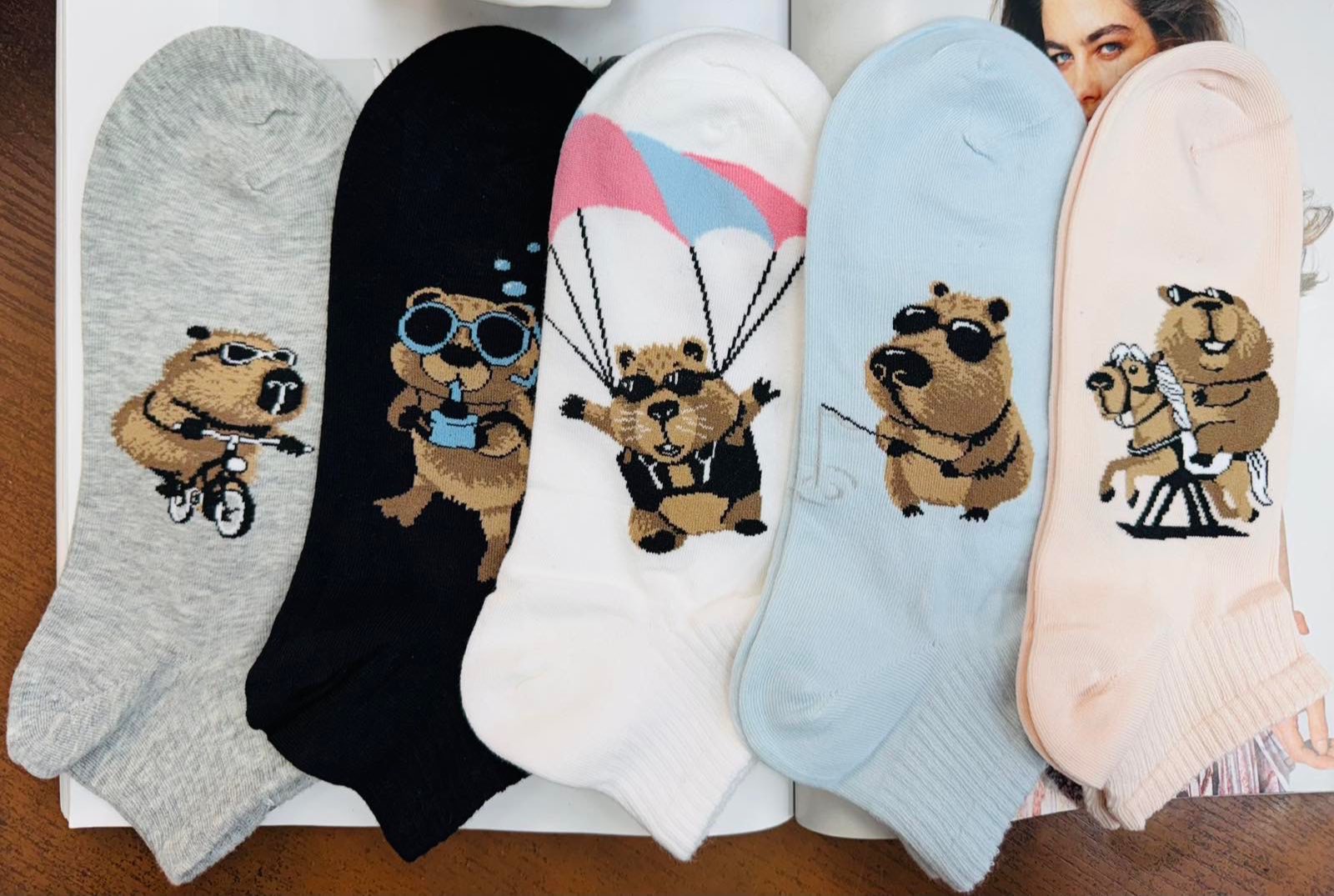 SKARPETY MŁODZIEŻOWE CUTE DAMSKIE ROZM.39-42 BAWEŁNIANE.